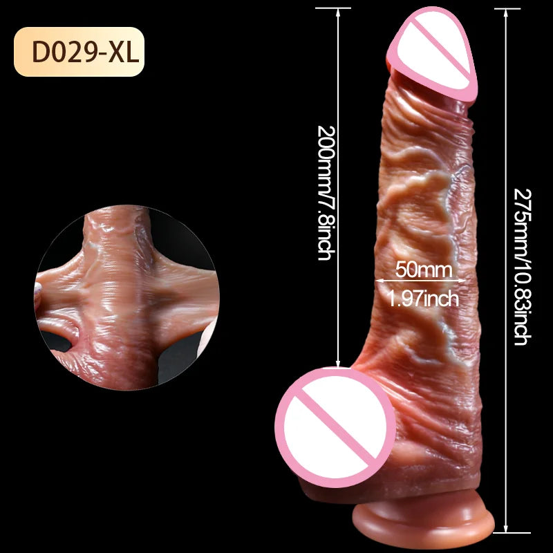 Super Realistic Dildo Sliding Foreskin Penis Penetration Anal Sex Toys Flexible Dick Dildos Sexy Adult Female Masturbation Toys