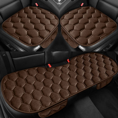 Winter Warm and Thick Velvet Car Seat Cushion Four Seasons Universal Single Seat Small Three piece Plush Warm Five Seat Anti sli
