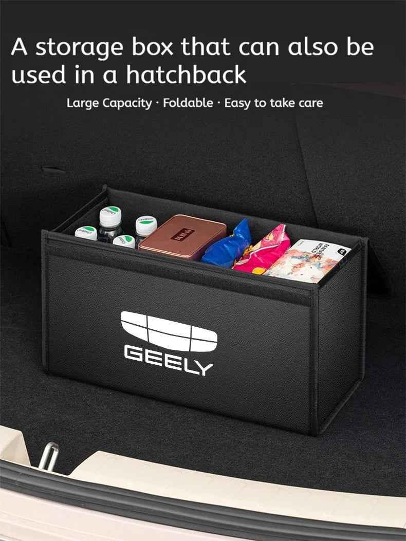 For GEELY coolray Starray emgrand emgrand tugella Car Trunk Storage Box Organizer Foldable Stowing Tidying Bag Car Accessories