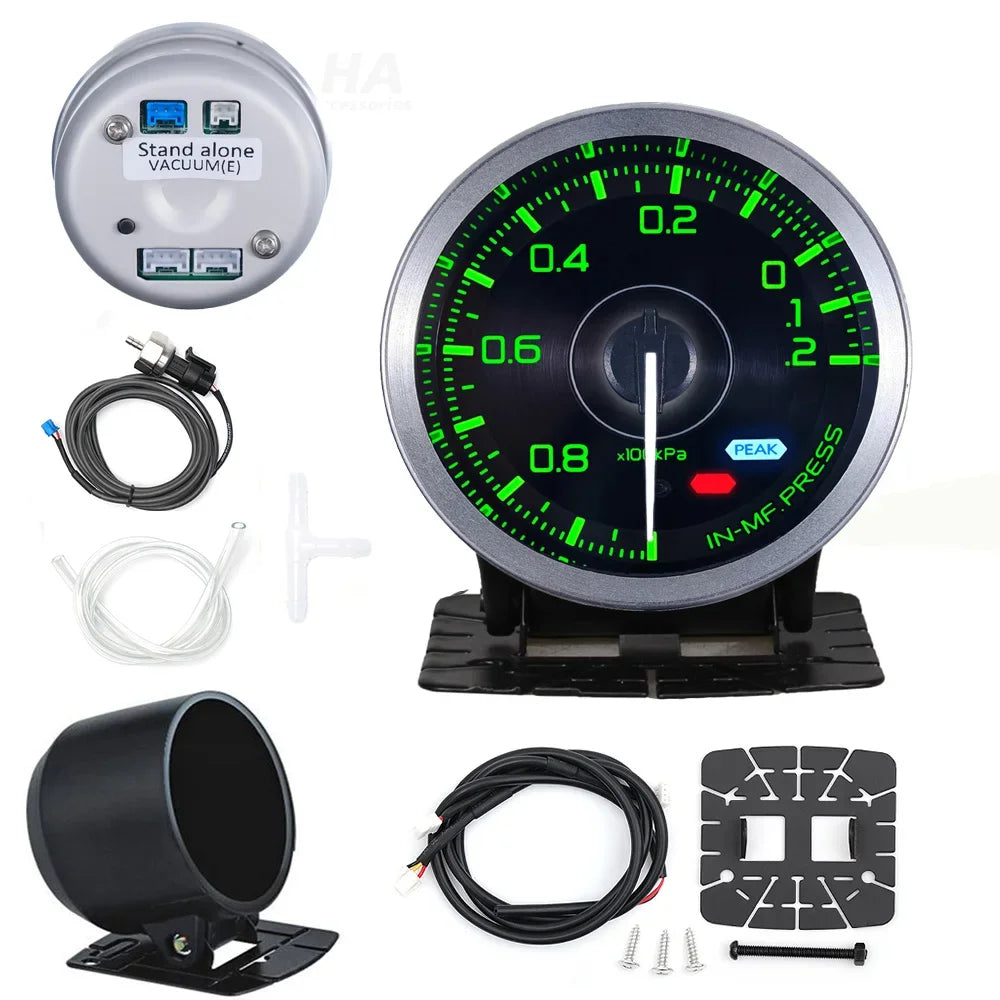 HA Accessories 60mm Auto Gauge Meter 7Color Def i Advance A1 Oil Pressure Turbo Boost EGT Exhaust Temp Tachometer Water Oil Temp