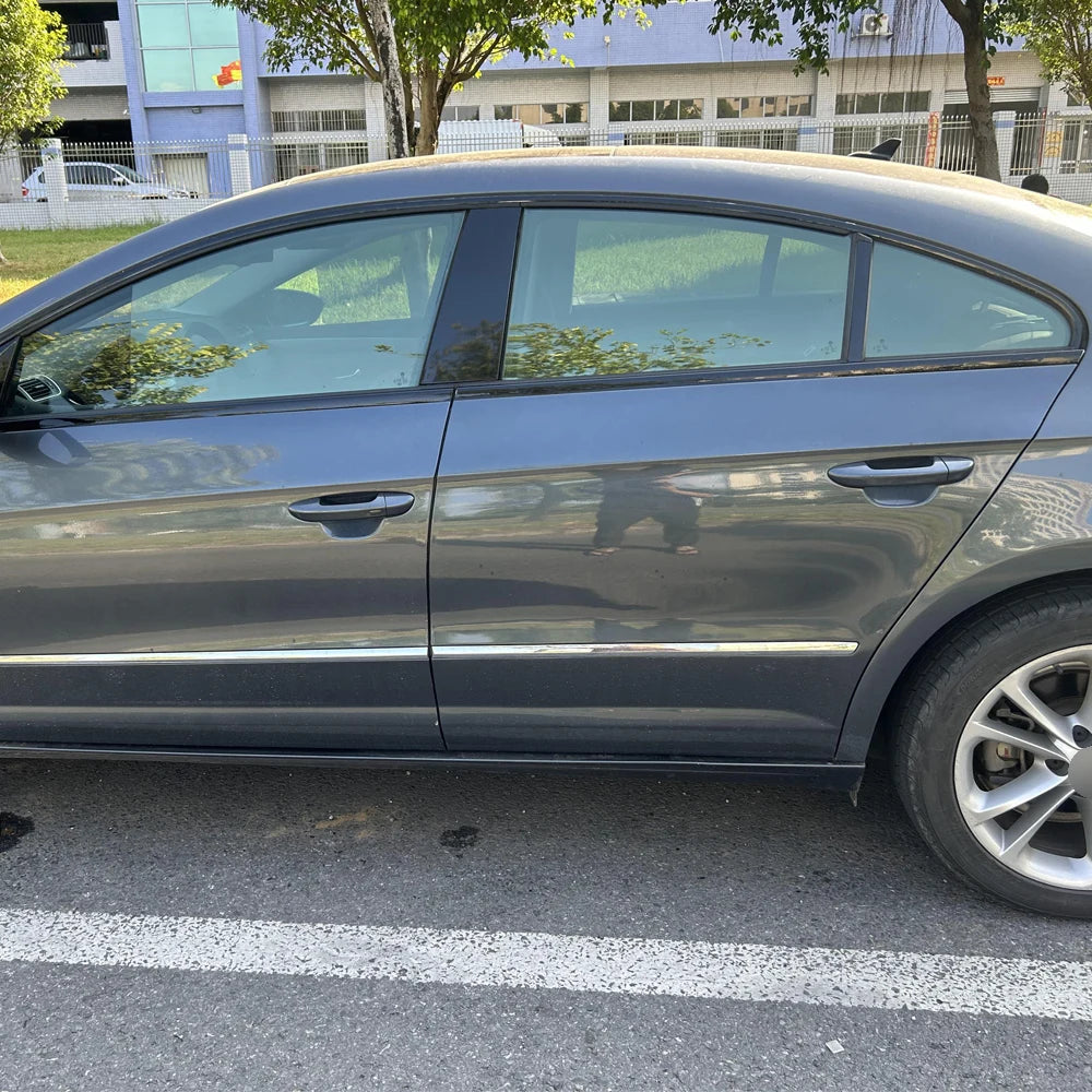 Glossy Black PVC Car Window Decorative Strip Sticker for Volkswagen CC 2009-2018 Exterior Protection Accessory