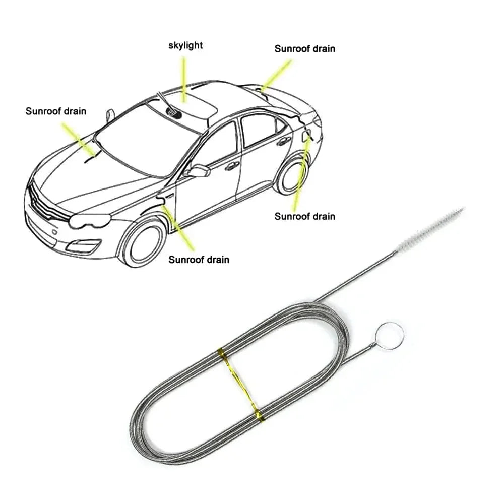 Car Drain Dredge Cleaning Scrub Brush  for Mercedes Benz W211 W203 W204 W210 W205 W212 W220 AMG Jaguar XE XF XJ