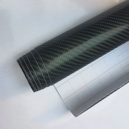 10/20/30/40/50*152cm Black Matte 3D 4D 5D Carbon Fiber Vinyl Car Wraps Auto Satin Film Vehicle Sticker with Different Size/Roll