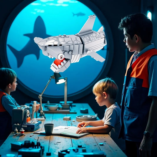 Shark Ocean Animal Building Block Toy - Enhance Hands-On Skills, Deepen Understanding of Marine Life, Perfect Fun Playtime Toy