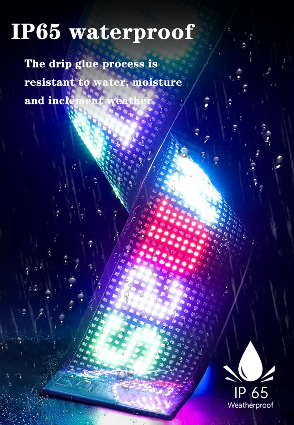 LED Matrix Pixel Panel Light Bluetooth App 5V USB  Control Scrolling Advertising LED Car Sign Animation Programmable for Car Sho