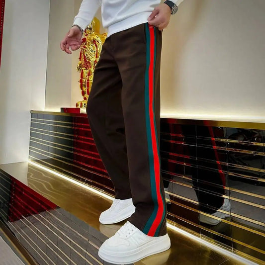 Men's Casual Pants Autumn Winter Fleece Sweatpants Men Running Jogger Sports Gym Trousers Fashion Solid Color Workout Long Pants