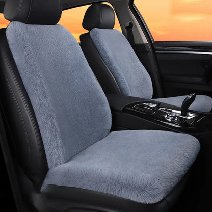 2/3/4pcs Super Soft Fluffy Rabbit Faux Fur Car Seat Cover Winter Plush Warm Thick Home Car Seat Cushion Pad Neck/Waist Pillow