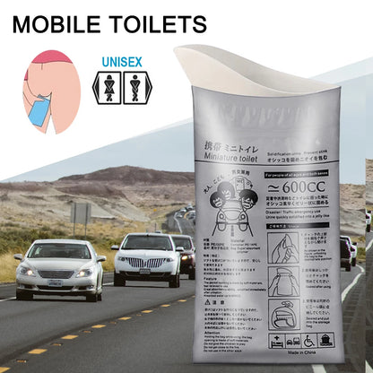 100-8PC Outdoor Emergency Urine Bags 600ml Disposable Travel Mobile Toilet Portable Urinal Bag for Female Baby Male Vomiting Bag