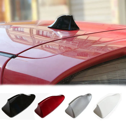 1pc Car decoration shark fin antenna for signal and radio reception, roof wing antenna modification without drilling
