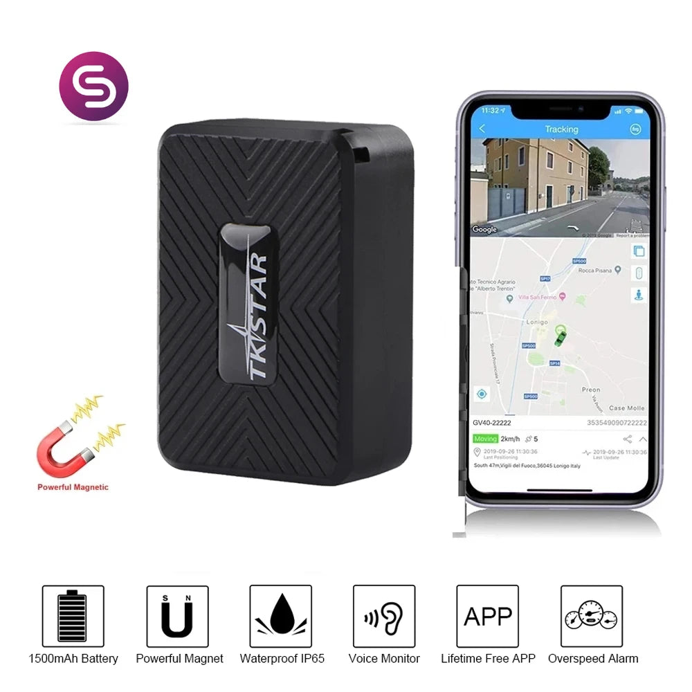 TKSTAR TK913  2G  4G Mini GPS Tracker Strong Magnet 1500mAh Waterproof Car GPRS Locator Tracking Vehicle  Free APP