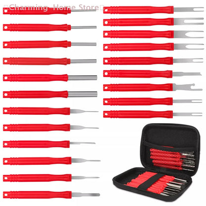 【M】21Pcs Terminal Removal Key Tool, Terminal Pin Extractor Puller Repair Remover Key Tool For Car