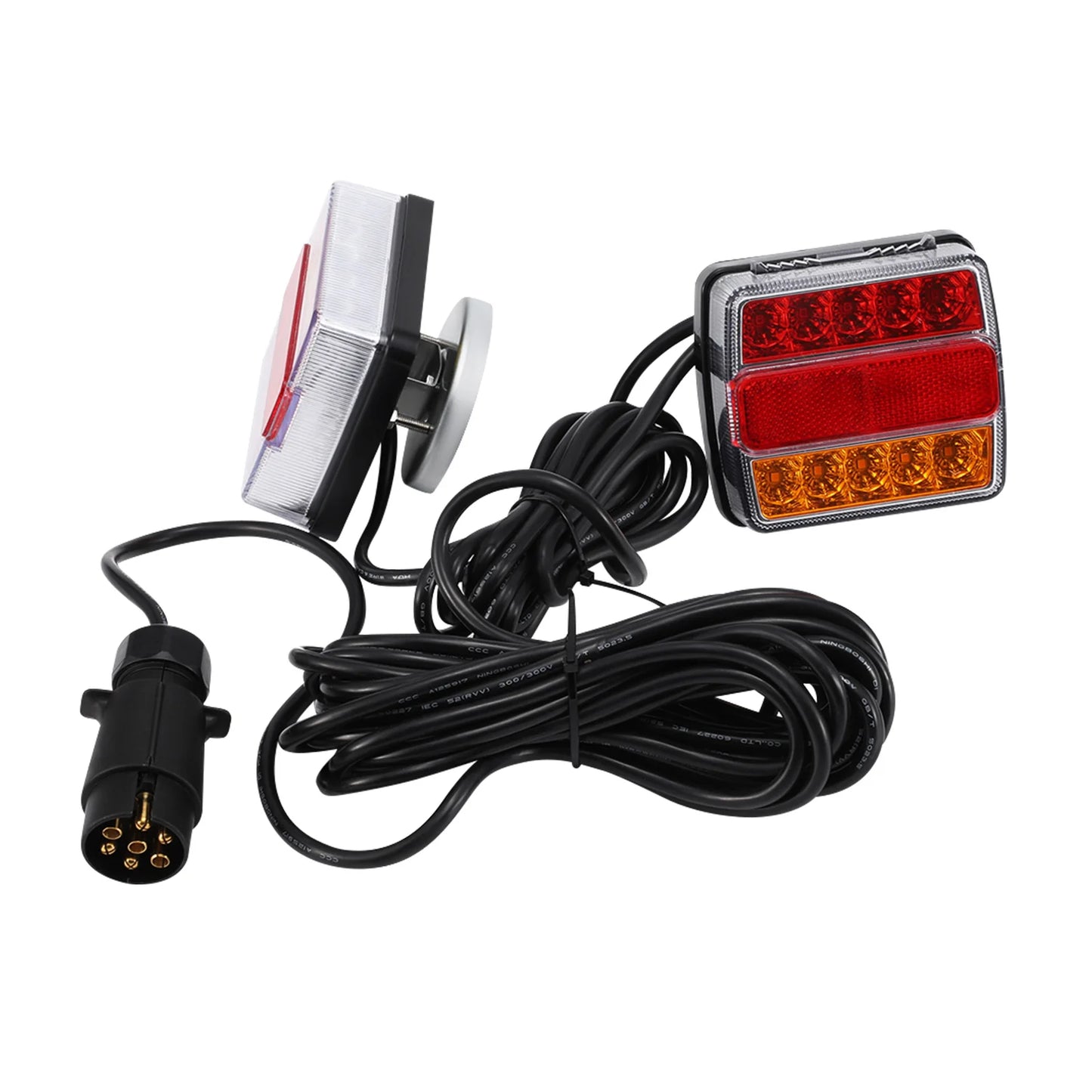 3256807765834798Led Trailer Tail Light Set, 12v, With 7-Pin Plug, Durable Material, Easy To Install, Improves Visibility, Licens