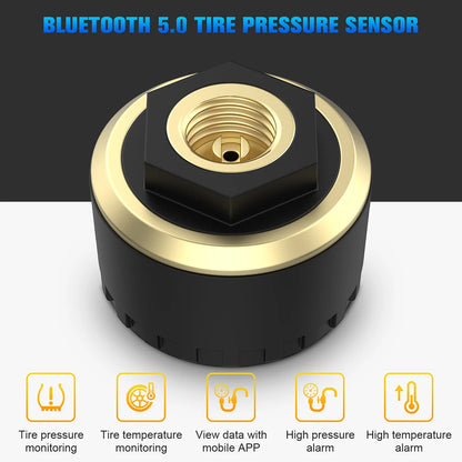 Bluetooth-compatible Tire Pressure Monitor System Mobile Phone Display Auto Motorcycle Tire Pressure Detection