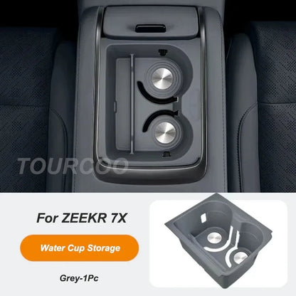 For Zeekr 7X Silicone Center Console Water Cup Frame Cover Anti-slip Wireless Charging Silicone Pad Mat Modify Accessories