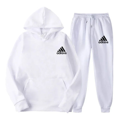 2025 Winter Hoodie Sets Men Fashion Fleece Red Hoodies Black Brand Pants Casual Jogger Suit Tracksuit Sweatshirt Woman Pullover