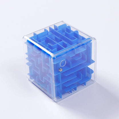 1pc Kids 3D Maze Puzzle Six-sided Rolling Ball Game Labyrinth Children Balance Training Educational Toys