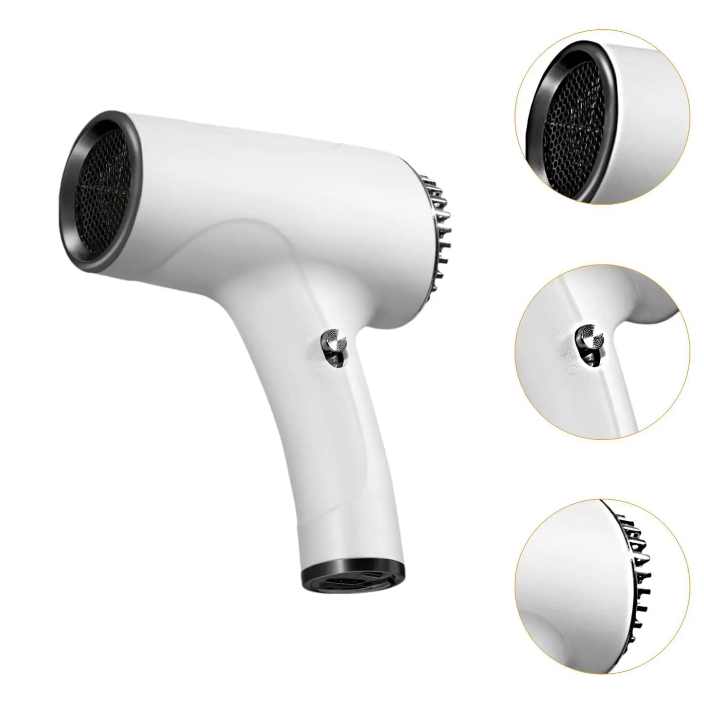 Rechargeable Cordless Hair Dryer Two Speeds Portable Powerful Blow Dryer for Home Dormitory Travel Use