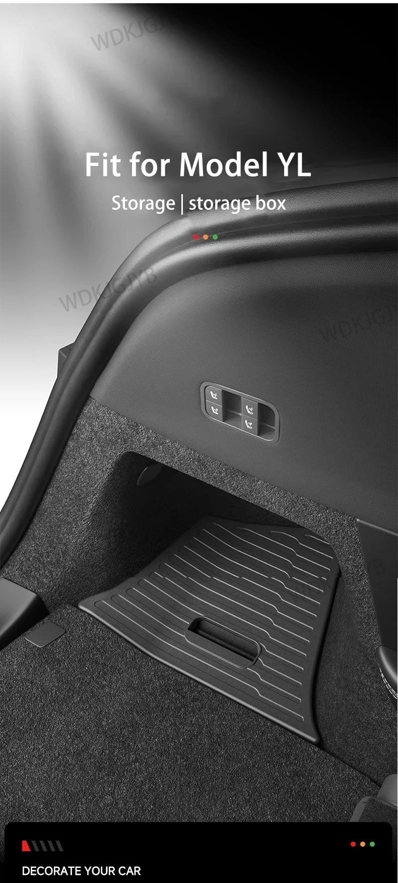 For Tesla New Model YL Launch 2026 Car Trunk Side Storage Box Cover Plate Organizer Car Trunk Side Storage Box Refit Accessories