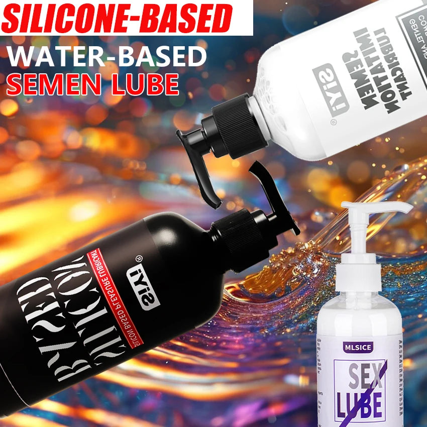 200ml/300ml Anal Lubricant Silicone-Based & Water-Based Sex Lube Safe Personal Intimate Semen Lubrication Sexy Toy Gel Women Men