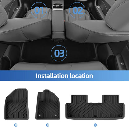 LUCKEASY Right Drive for MG S5 EV RHD 2024-2026 Car Floor Mats Trunk Pad TPE 3D Foot Pad All Weather Auto Accessories Black