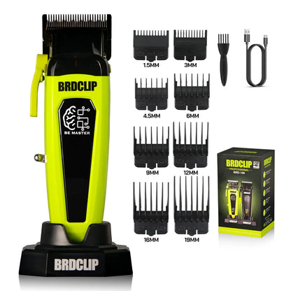BRD FADE Clipper Professional Men's Hair Line Up Trimmer 10000RPM Barber Foil Shaver Base Charger Salon Blending Tools