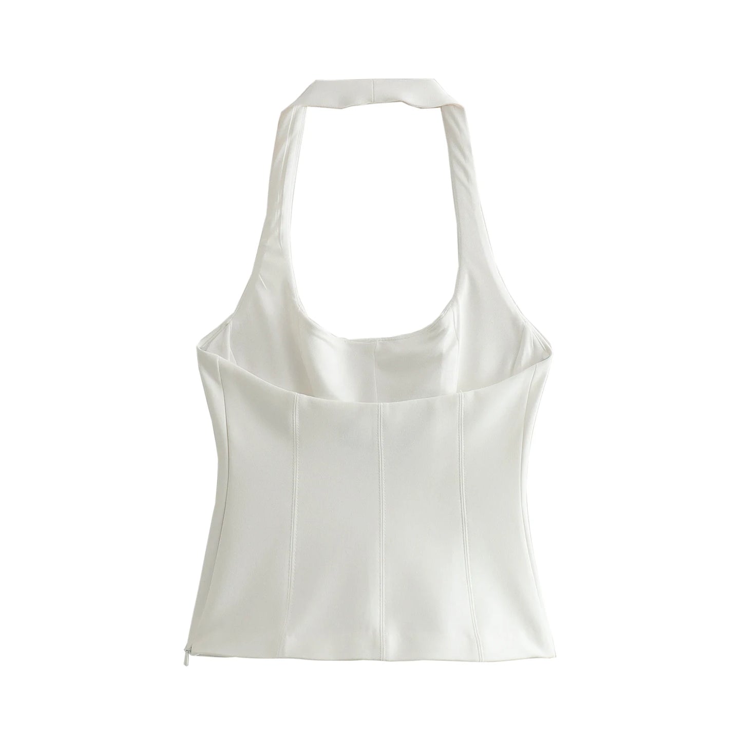 BSAY Women Fashion Summer White Halter Backless O-neck Comfortable Sling Crop Top Chic Female Sexy Streetwear Vest Mujer