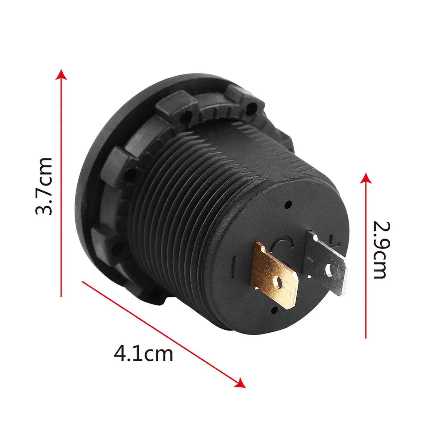 12 V Motorcycle Car LED Digital Display Voltmeter Waterproof Voltage Volt Meter Gauge Motorbikes Cars Boats ATV UTV camper