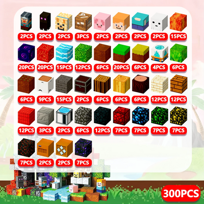 Magnetic Building Blocks Mine World Magnet The End Ender Head Forest Cabin Cubes Set STEM Sensory Brick Cube Toys Children Gift