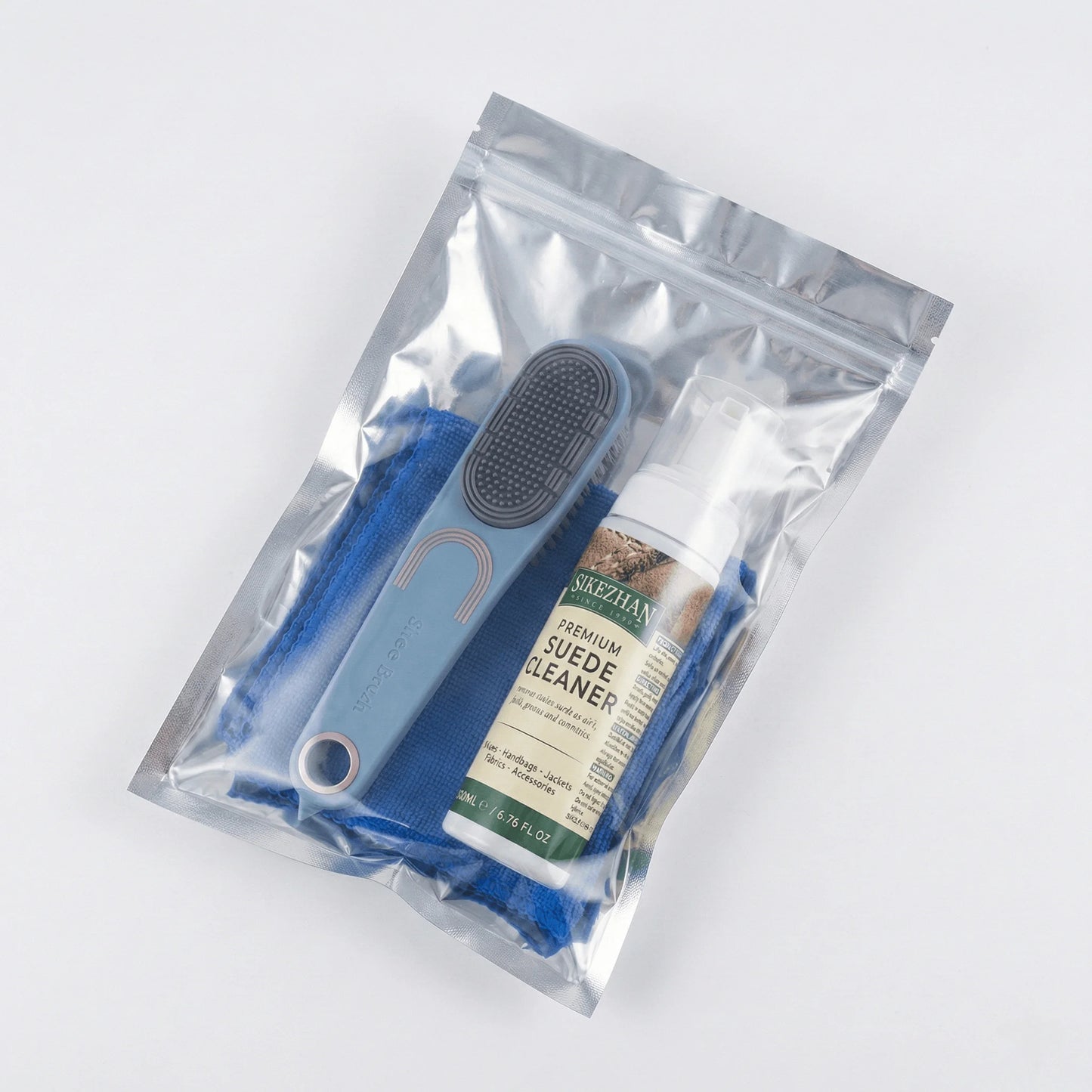 Suede Nubuck Shoe Cleaner Kit Foam Cleanser with Brush Towel for Sneakers Boots Bags Leather Jacket Care
