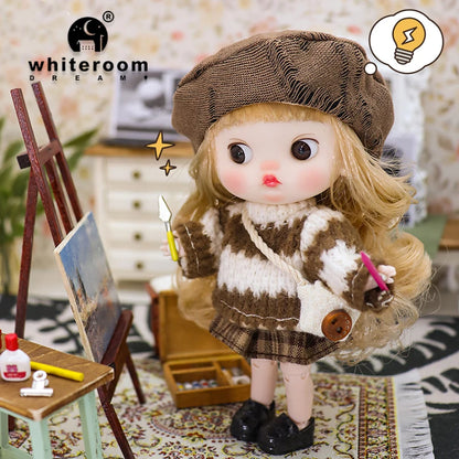 Mini Ob11 Bjd Doll Accessories Obitsu 11 Clothes Dolls For Girls Boy Toys Baby Kawaii Anime Toy Cute Items Miniature Costume