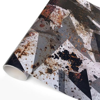 Camouflage Film Wrap Foil Car Sticker Motorcycle Stickers Vintage Rust Effect Vinyl Wrap Black Supplies Car Body Films Adhesive