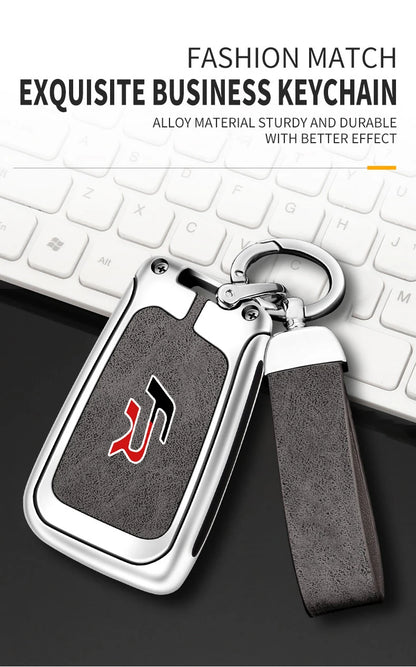 Suitable for Seat Ateca Leon FR 2 Ibiza zinc alloy car key cover high-end genuine leather car key case buckle auto accessories