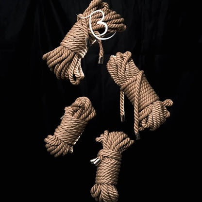 10m Shibari Bondage Rope,Soft Jute for Japanese Rope Art,Skin-Friendly for Beginners,Natural Color Skin-Safe Jute Couples Play