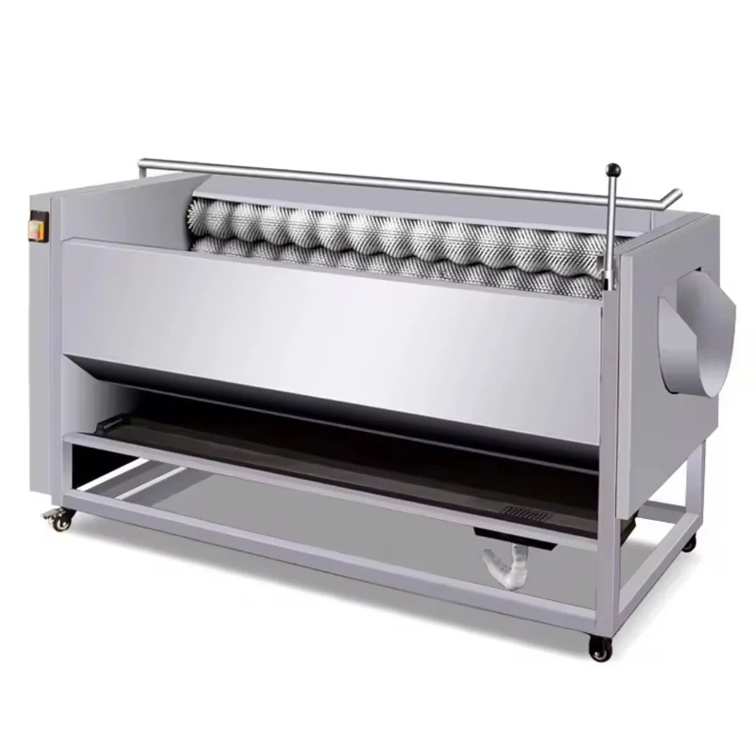 Vegetables and Fruits Automatic Commercial Potato Ginger, Lotus, Papaya Sweet Potato Cleaning Roller Washing and Peeling Machine