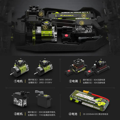 New Rlaarlo Sbk10 Storm Raider 1/10 Scale Brushless Rc Off Road Racing Buggy 4wd 60-80 Km/H 2.4ghz Radio System 7075 Alloy Rtr