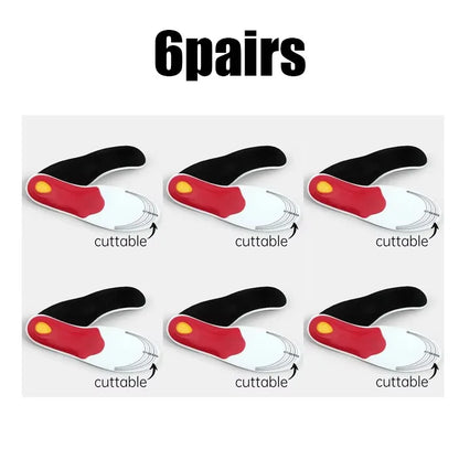 1-6pairs Orthopaedic Insoles Sole Shock-absorbing Insoles Orthopaedic with Arch Support Feet Ease of Air Movement Damping Insole