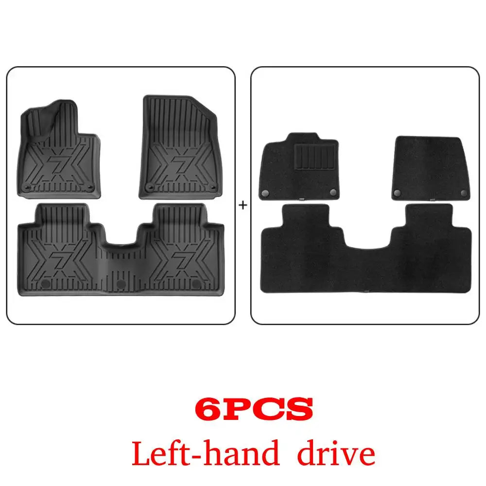 Car Floor Mats For 5 Seats Zeekr 7X 2024 2025 2026 All-Weather Cargo Liner Trunk Mat TPE Waterproof Floor Liner LHD  RHD