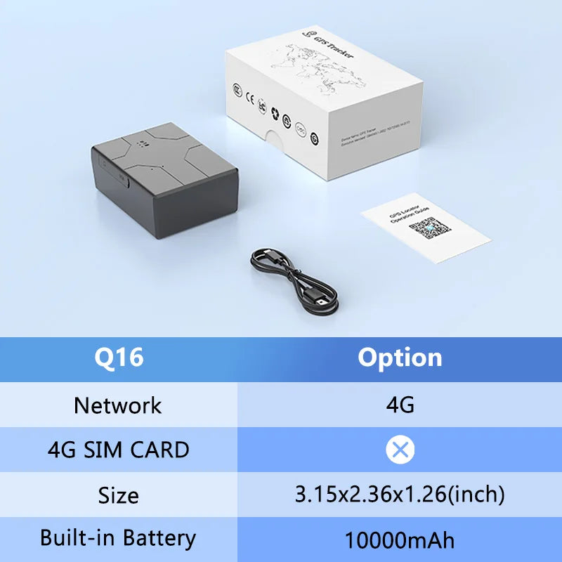 4G GPS Tracker Car 10000/20000mAh Vehicle GPS Locator Real-time GPS Tracking Device Long Standby Vibration Alarm Location APP
