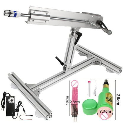 3XLR Telescopic Sex Machine with Dildo with Bracket 2-8CM/3-15CM/6-20CM Stroke 100V-240V Big Thrust Masturbation Sexual Kits
