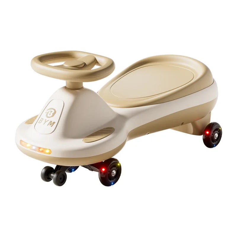 Kids Ride Toy Twisty Swing Car Silent Wheels Anti Tip Lights Music Unisex 1 13 Children's Wiggle Car Anti-rollover