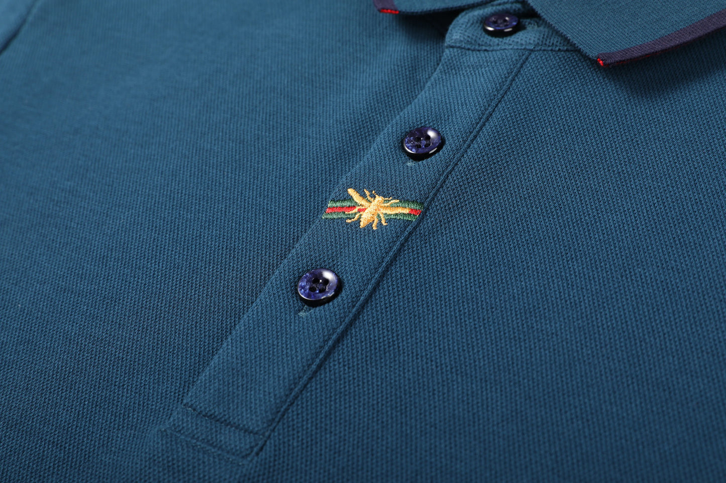 High End Brand Men's Embroidered Long Sleeve 100% Cotton Polo Shirt Business Casual Lapel Fashion Solid Color T-shirt Men's Wear