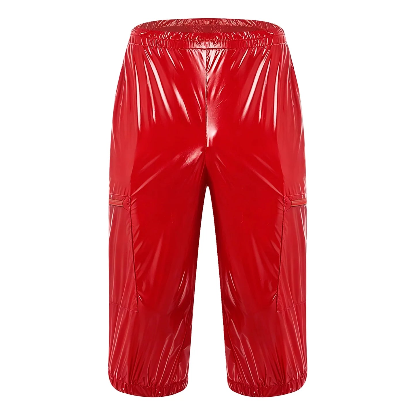 Men Waterproof Jogging Pants Elastic Waistband Track Trousers Long Pants for Dance Workout Beach Cycling Wear Sports Short Pants