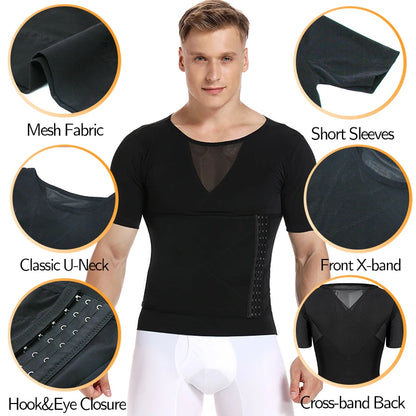 Men Body Shaper Waist Trainer Tummy Control T-Shirt Compression Shirts Weight Loss Slimming Underwear Abdomen Slim Tank Tops