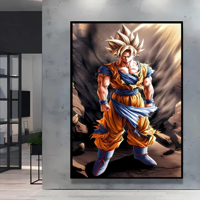Canvas Posters Dragon Ball Goku Picture Children Gifts Home Decoration Waterproof Comics Pictures High Quality Wall Art Classic