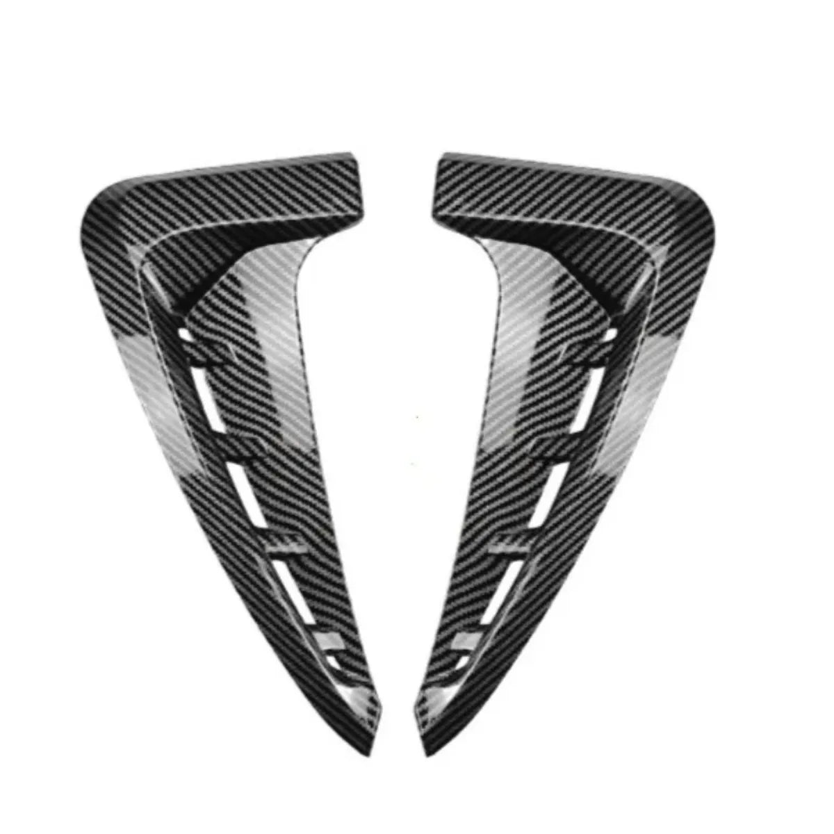 Pair For BMW X5 F15 M Sport 2014-2018 ABS Glossy Black/Carbon Look Car Shark Gill Side Wing Fender Vent Sticker Car Accessories