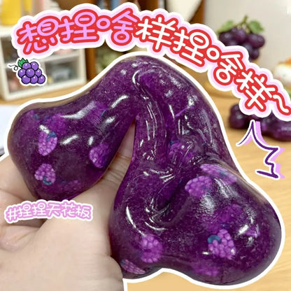 New Product Fruit Smoothie Extrusion Sound Control Series Plastic Decompression Toy Fruit Sugar Smoothie Ball To Relieve Anxiety