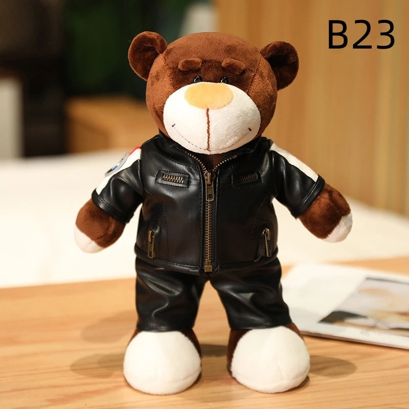 Kawaii helmet and teddy bear motorcycle decorations cute anime filled soft plush toys as gifts for friends during holidays
