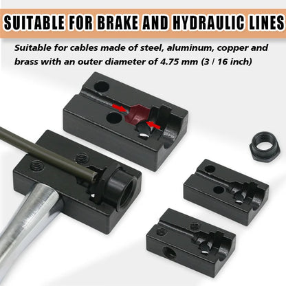 3/16" Brake Line Double Flaring Tool Kit Detachable Hand Held Tube Flare Tool Set for Car Repair 4.75mm