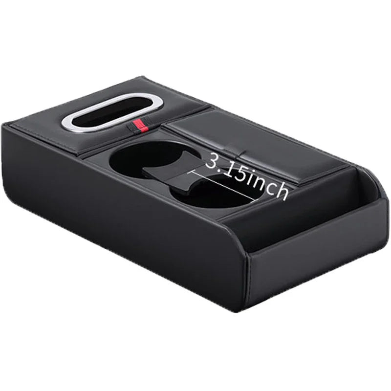 Car Armrest Storage Box Heightening Pad Tissue Box Water Cup Holder Multifunctional Car Storage Box Luxury Console Armrest Pad