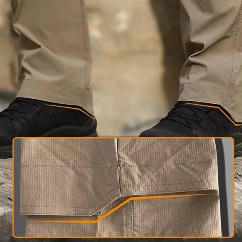 Summer Men Fashion Tactical Cargo Pants Male Simple Lightweight Outdoor Hiking Trousers Multi-pocket Versatile Pants